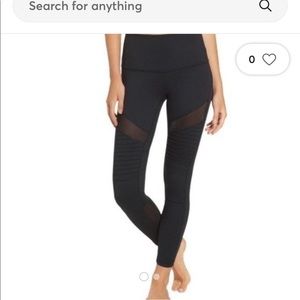Zella Moto leggings with sheer panels